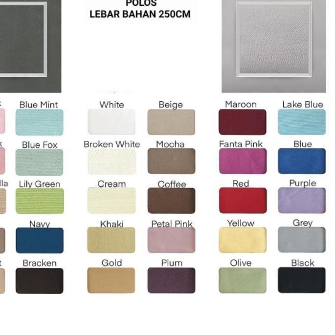 ⅍ BAHAN SPREI KAIN KATUN JEPANG POLOS FULL KATUN (METERAN) ◌