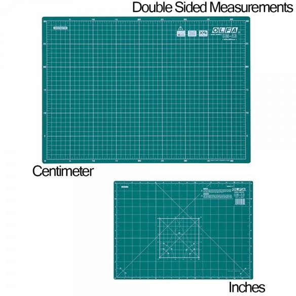 

Cutting Mat 43cm x 30cm x 2mm Olfa CM-A3 Double Side Measurement