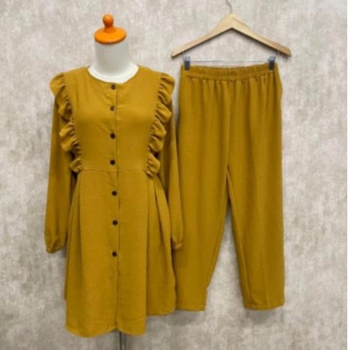 VIRAL SET WANITA TERBARU (BAJU TUNIK + CELANA ) SETELAN WANITA TERBARU TRENN 2022