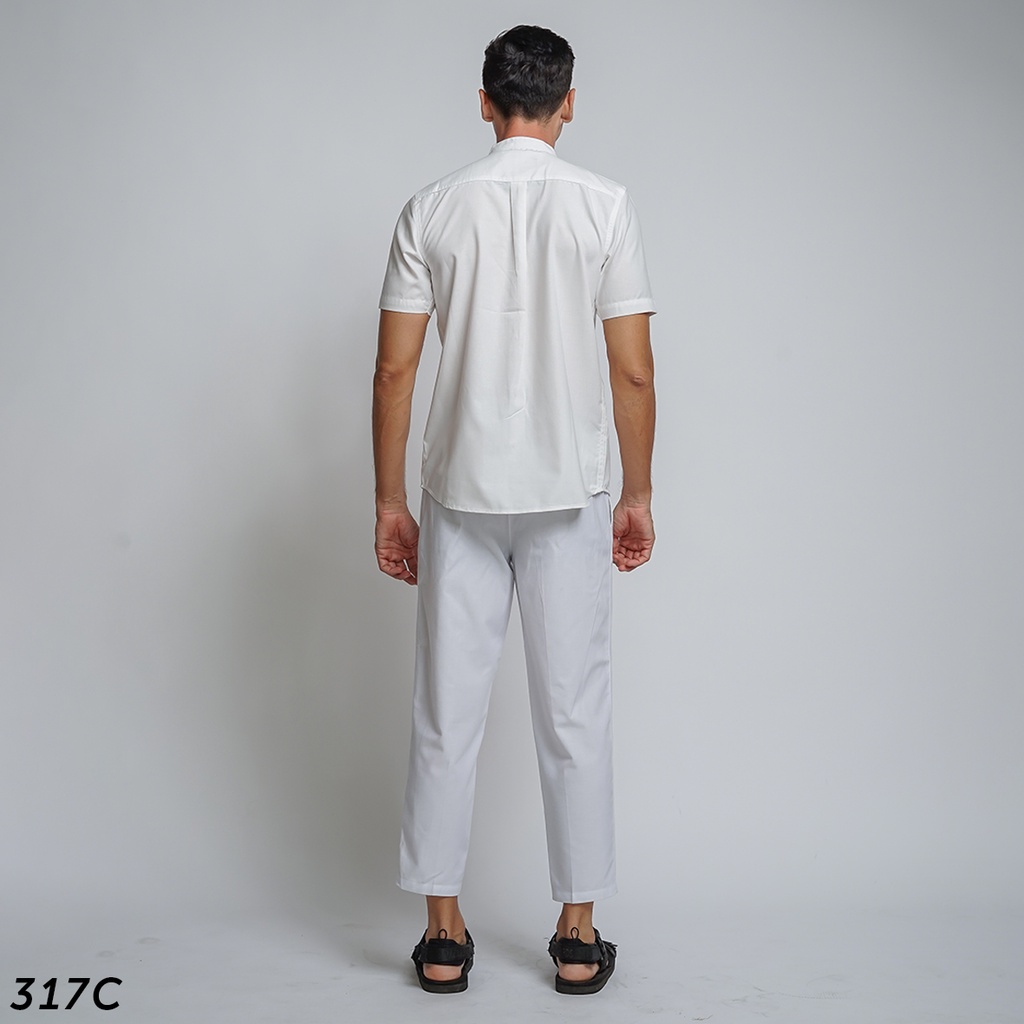 HSRM Ox Shirt 1 Set White Kemeja Kerah Shanghai Lengan Pendek 317 C