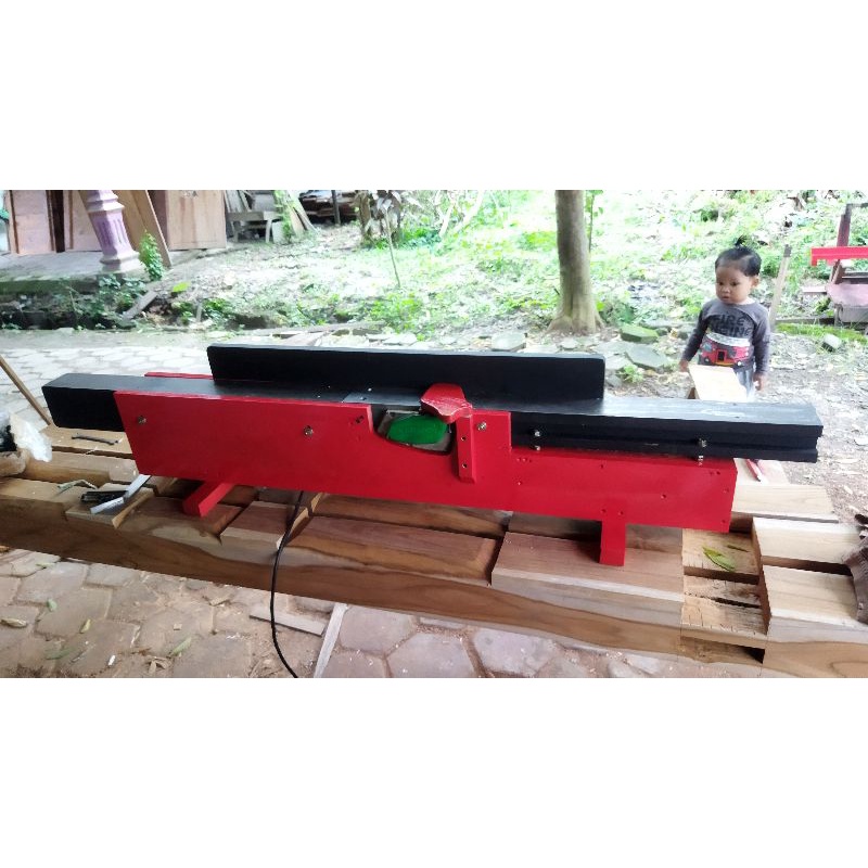 mesin jointer rakitan dari hand planer