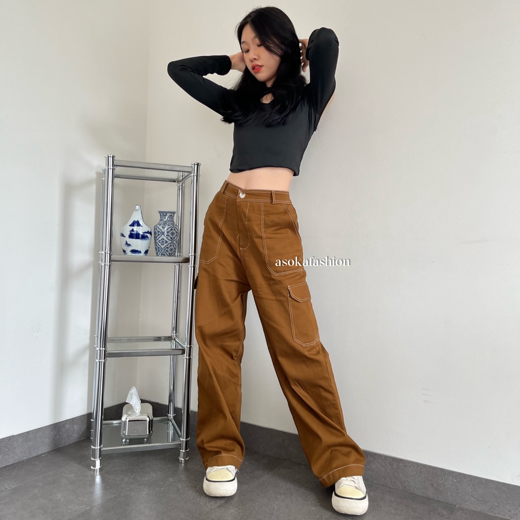 ASOKA Nazeera Cargo 2172 - Celana Panjang Wanita -  Pants