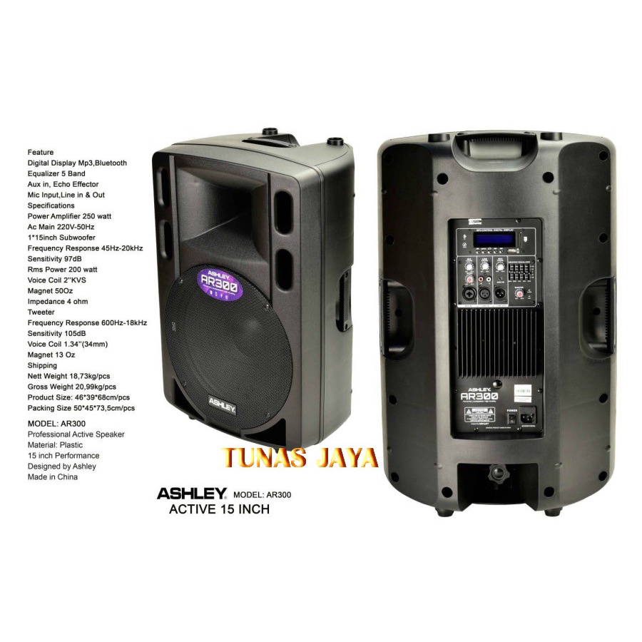 speaker aktif ashley AR300 AR 300 15inch original