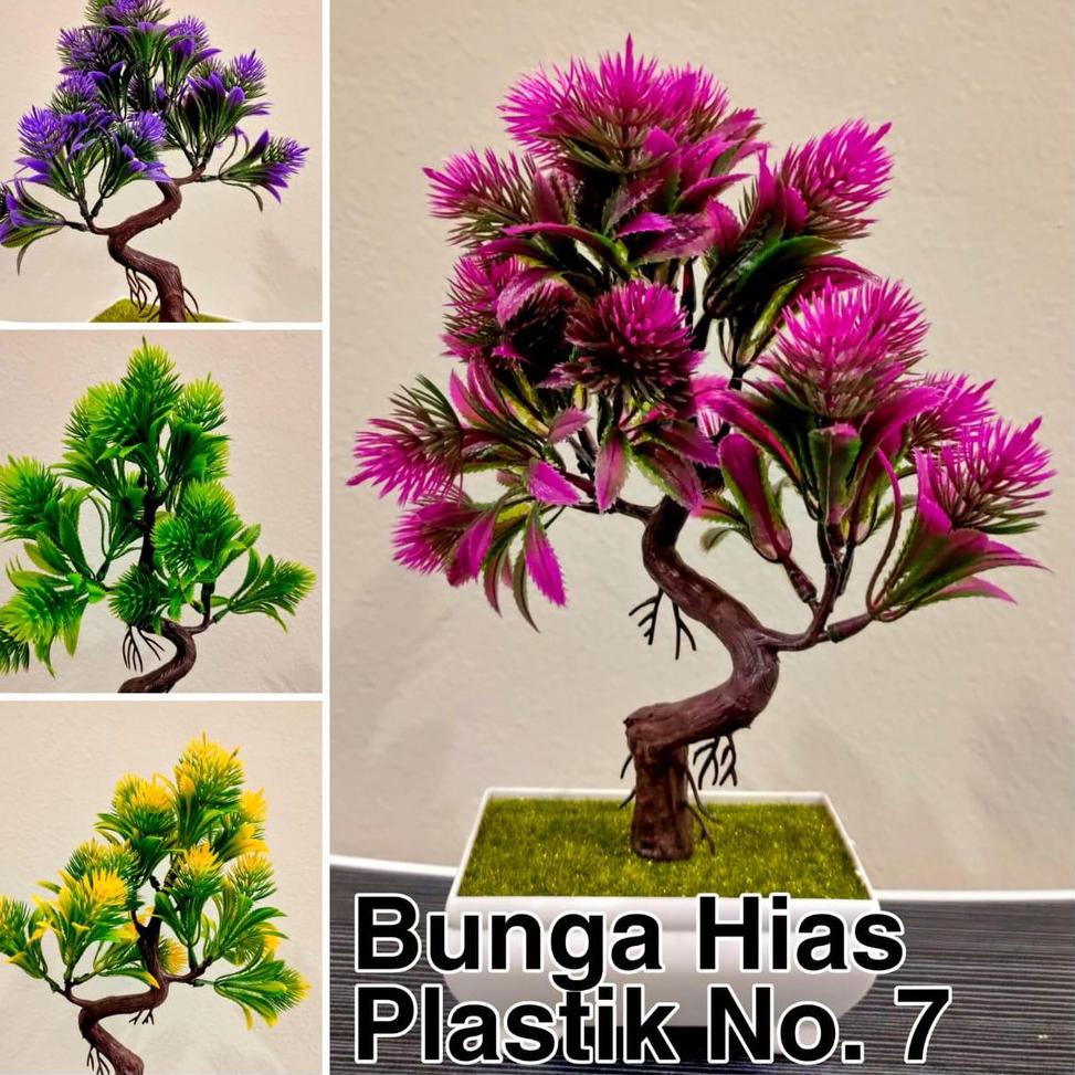 J91 Ornamen Tanaman Pohon Bonsai Flower Pot Vas Bunga plastik Buatan Hias (N0.7) TREND ㅥ