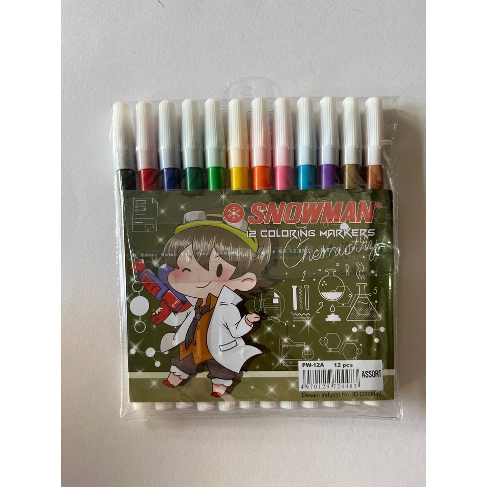 

Spidol 12 Warna Snowman 1 Set / Spidol Set Snowman