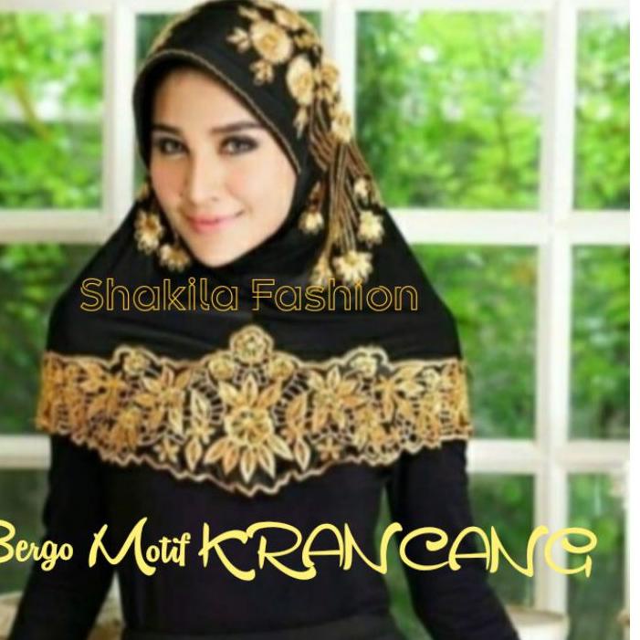 Star Seller. BERGO MOTIF KRANCANG PADANG //JILBAB INSTANT KRANCANG + PAYET.(REAL PICT) ✢avg❁