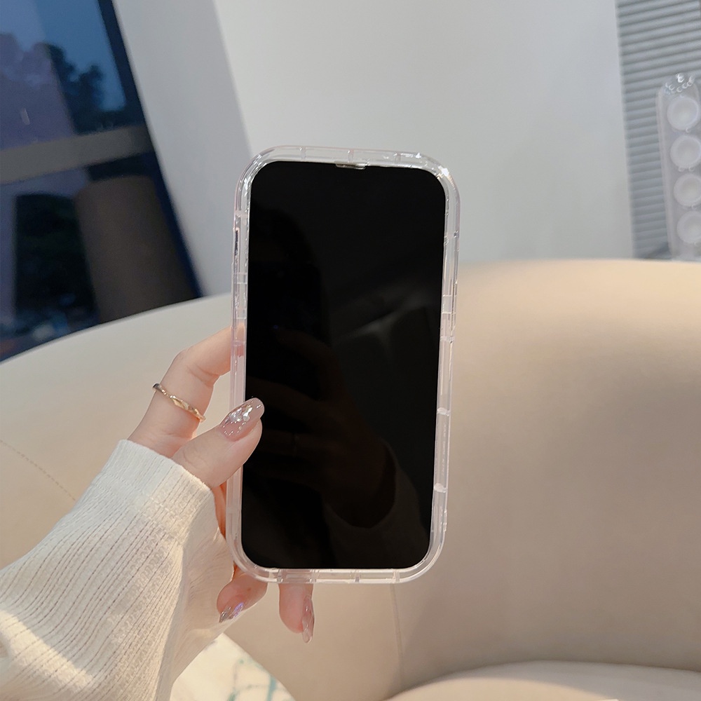 IPHONE Musim Semi Pink Tulip Lukisan Minyak Transparan Penuh Perlindungan Lembut TPU Ponsel Case Cover Shell Kulit Untuk Iphone11 12 13 14 PLUS PRO MAX