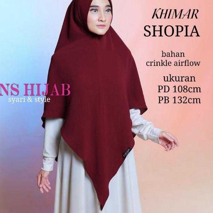 ✾ KHIMAR SHOPIA CRINKLE /HIJAB SYARI 1 LAPIS/ JILAB LV/KHIMAR PREMIUM/HIJAB CRINKLE AIRFLOW original