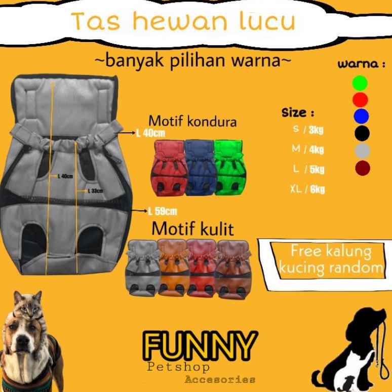 READY T35 Tas Gendong Kucing Anjing / Gendongan Depan Kucing Murah / Gendongan Kucing Anjing Depan ₨