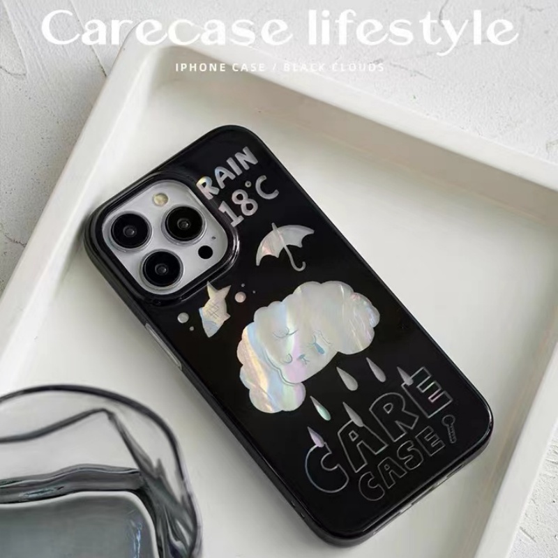 IPHONE Ins Crying Dog Cocok Untuk Iphone14 14pro 14plus 13 13mini 13pro 13prm iPhone12 7Plus 8Plus Xr XS 13 12mini Pro Max Empat Sudut Casing Ponsel Tahan Guncangan