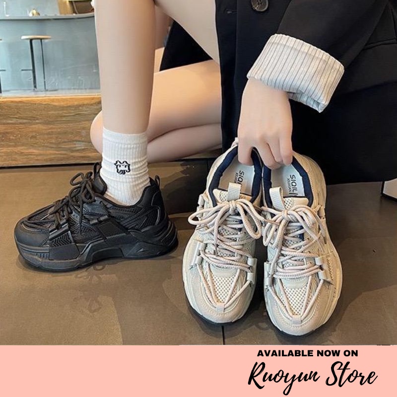 RYX - Metal Voyage Sepatu Sneakers Tali Wanita Fashion Casual / Olahraga - Ori Import