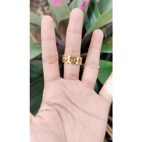 Cincin Sisik Naga Emas 6k