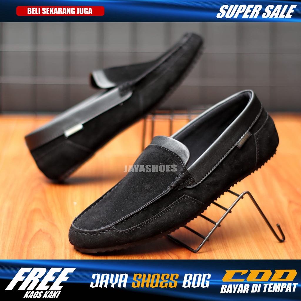 MORBI Sepatu Casual Kasual Slip On Pria Kulit Simple Original Ringan Nyaman