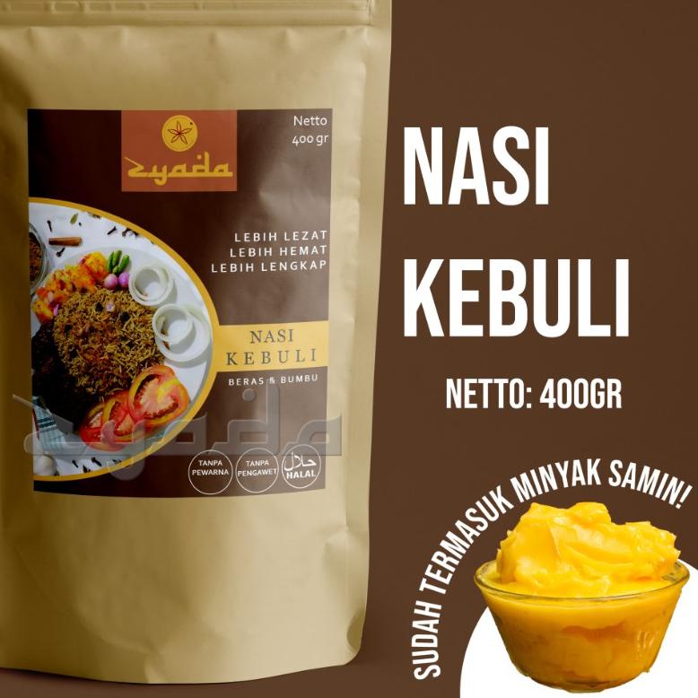 

❄ Nasi Kebuli Instan Zyada 400gr (4-5 Porsi) Beras Bumbu Kebuli Minyak Samin ➦