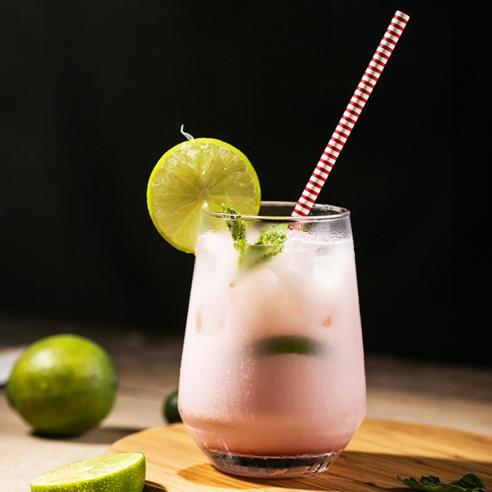Gelas Kaca Bening / Gelas Jus Mojito Coffee Cafe Curve Glass
