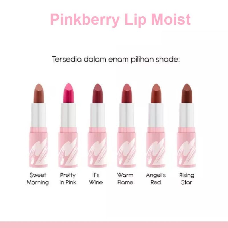 Lipstick Lipstik Pinkberry Lip Moist Lip Matte Lip Gloss Tahan lama Melembabkan