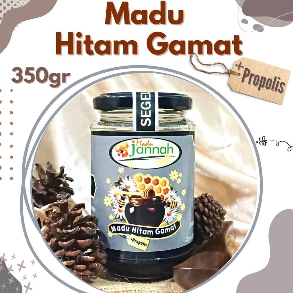 

TERBARU Madu Hitam Pahit Gamat Propolis Jannah 350gr Peningkat Imun Anti Virus Best Seller