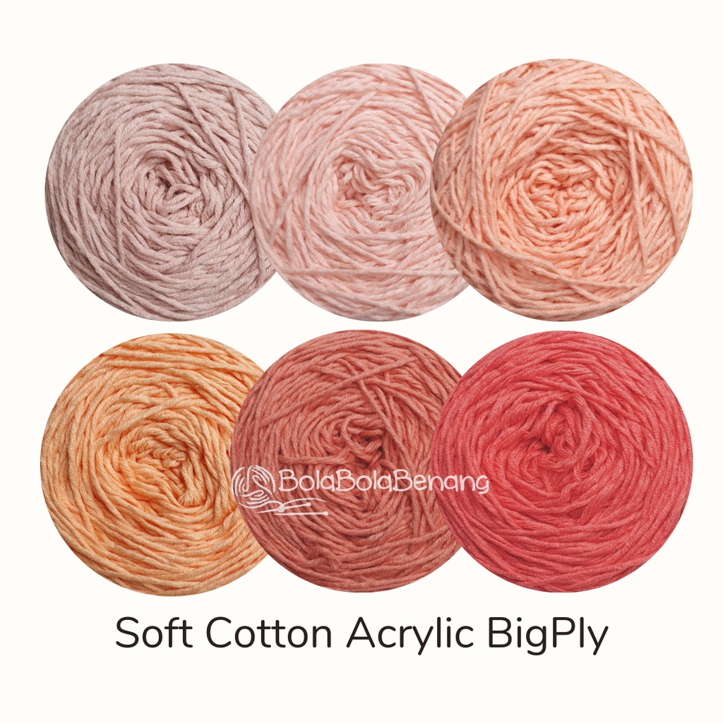 Soft Cotton Acrylic (SCA) Big Ply - Benang Rajut