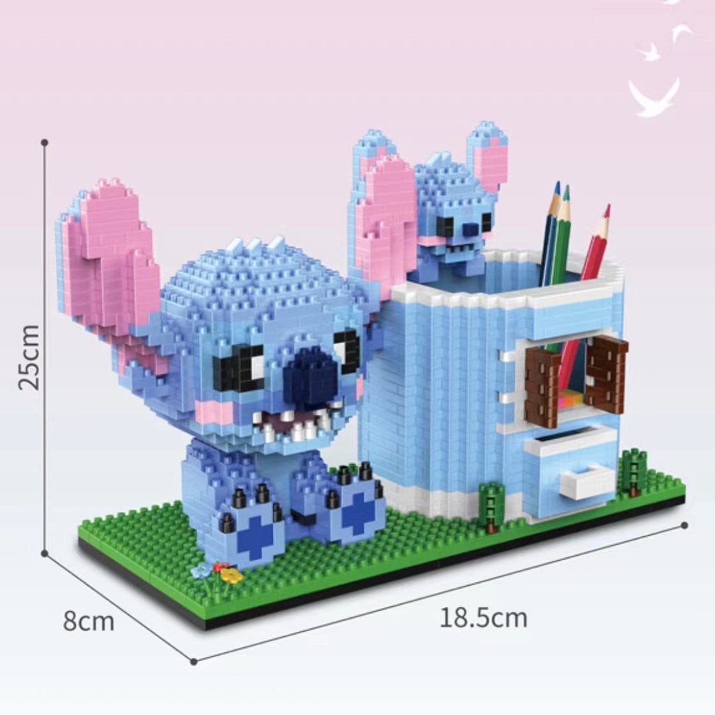 Kompatibel Dengan Lego Blok Bangunan Mainan Bintang Delu Lingna Belle Pikachu Pen Holder Partikel Blok Bangunan Hadiah Gadis