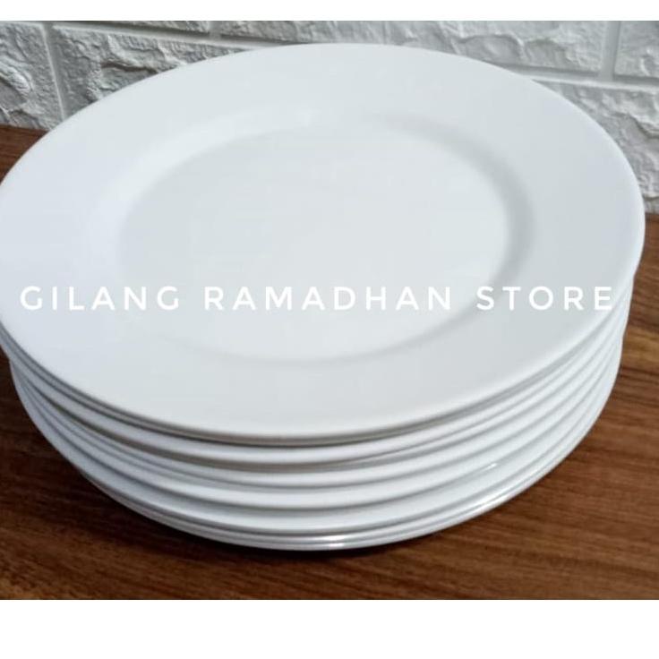 ☆ PIRING MAKAN MELAMIN CEPER POLOS UKURAN 10 INCH PUTIH ♠