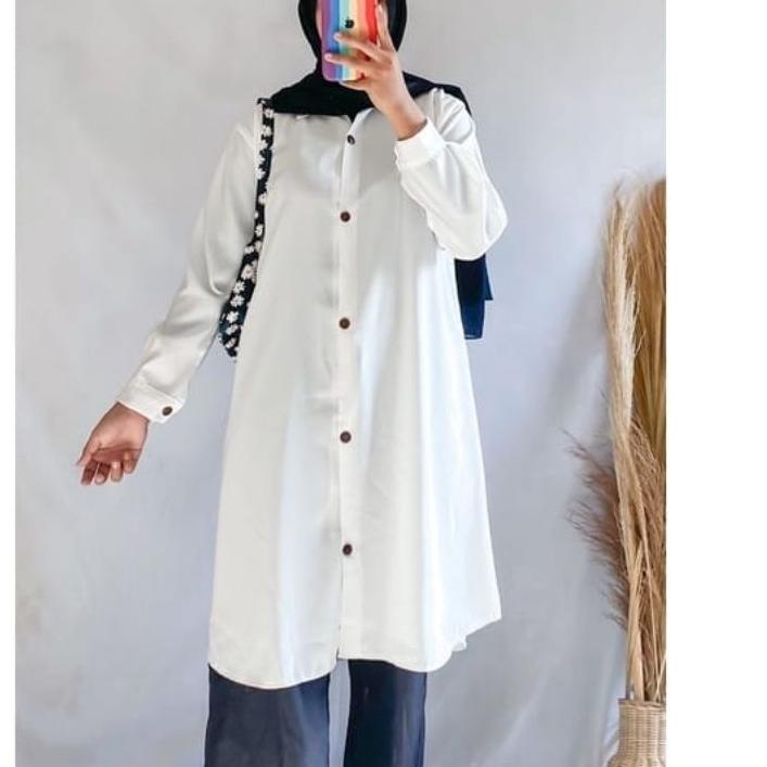 Terjamin  Tunik polos Wolfis - Atasan muslim tunik - Kemeja Tunik polos ★qrg【