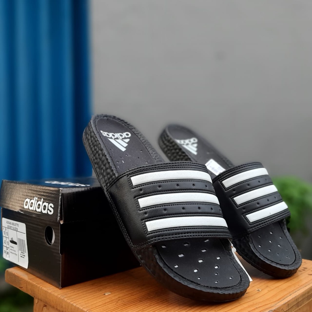 SANDAL KARET SLIP ON ADIDAS ADILETTE PRIA/SANDAL ADIDAS SLOP KARET MURAH