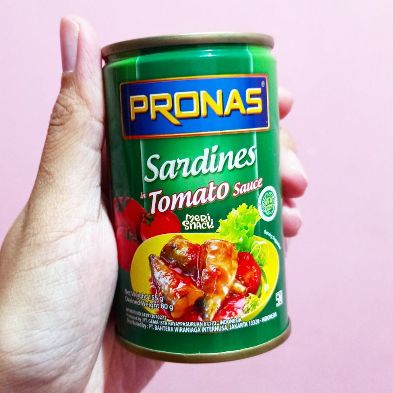 

Pronas Sardines Tomato Sauce 155gr / Sarden Saus Tomat