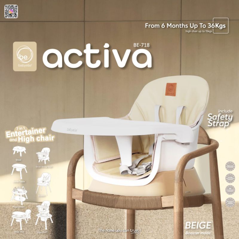 BCR27 BABYELLE 7 IN 1 KURSI MAKAN HIGH CHAIR ACTIVA BE718