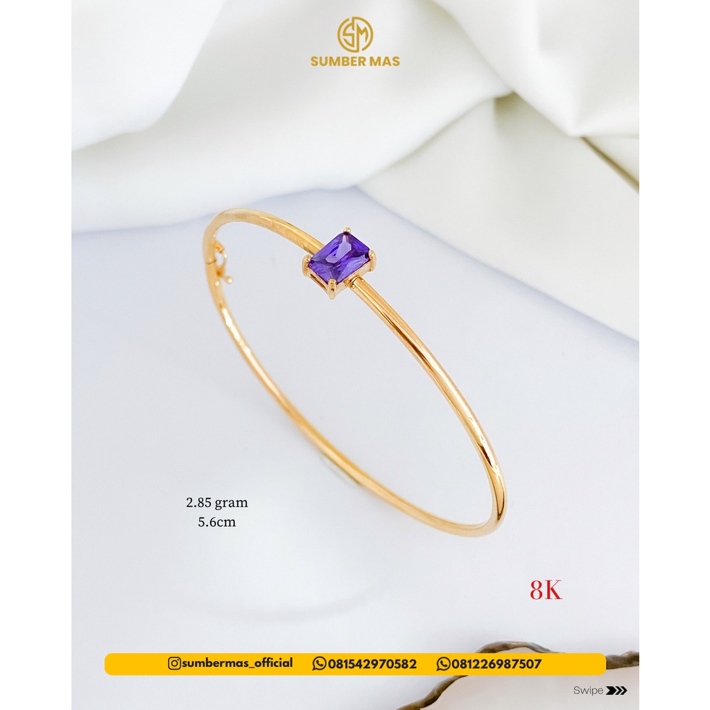 BAGUETTE BANGLE 8K - SUMBER MAS