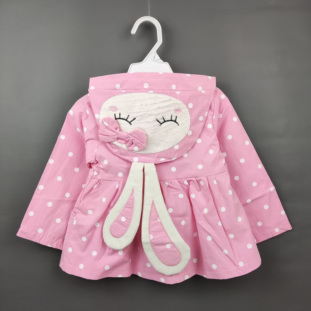 KLP45 NEW Jaket anak perempuan motif kelinci polkadot kualitas premium