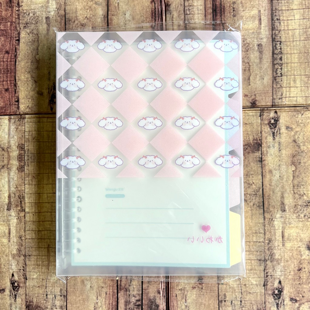 Map Binder Wengu Cute Geometry B0225 A5 B5 Tansparant - Binder Note Plus Loose Leaf dan Divider - Binder File