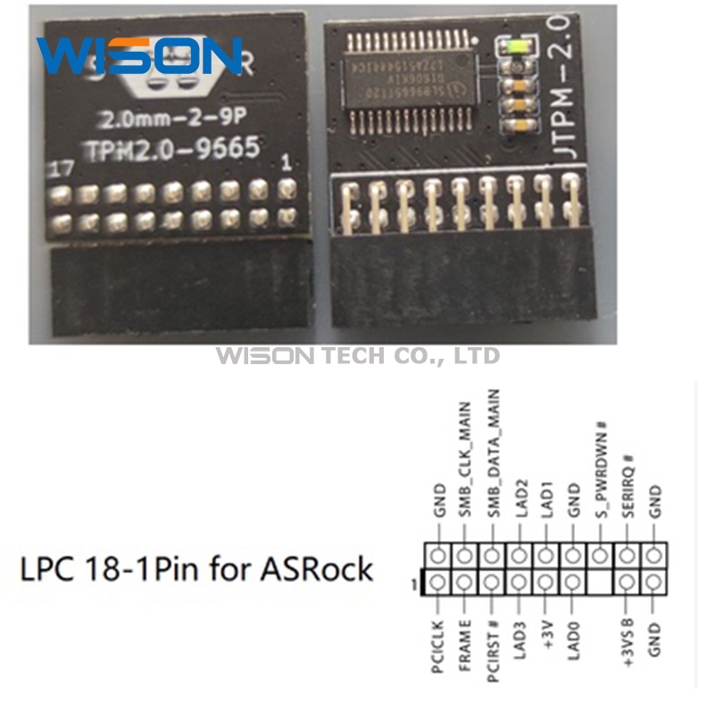 Tpm security module TPM2.0 Modul win11 Modul security LPC Modul LPC motherboard Umum