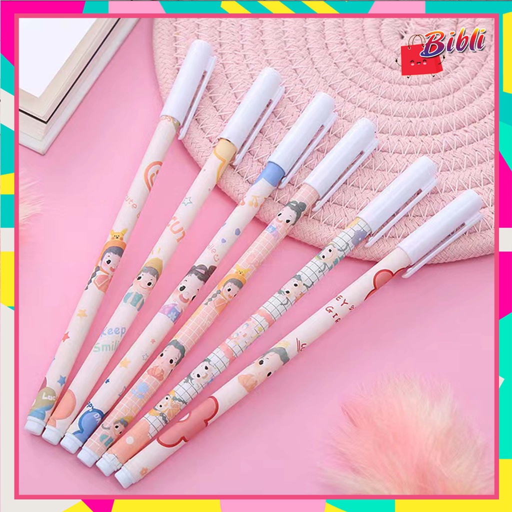 

♛ ♛Pulpen Gel Motif Cartoon Pulpen Korea Pelajar Dan Kantor Pena Lucu Sourvenir Import
