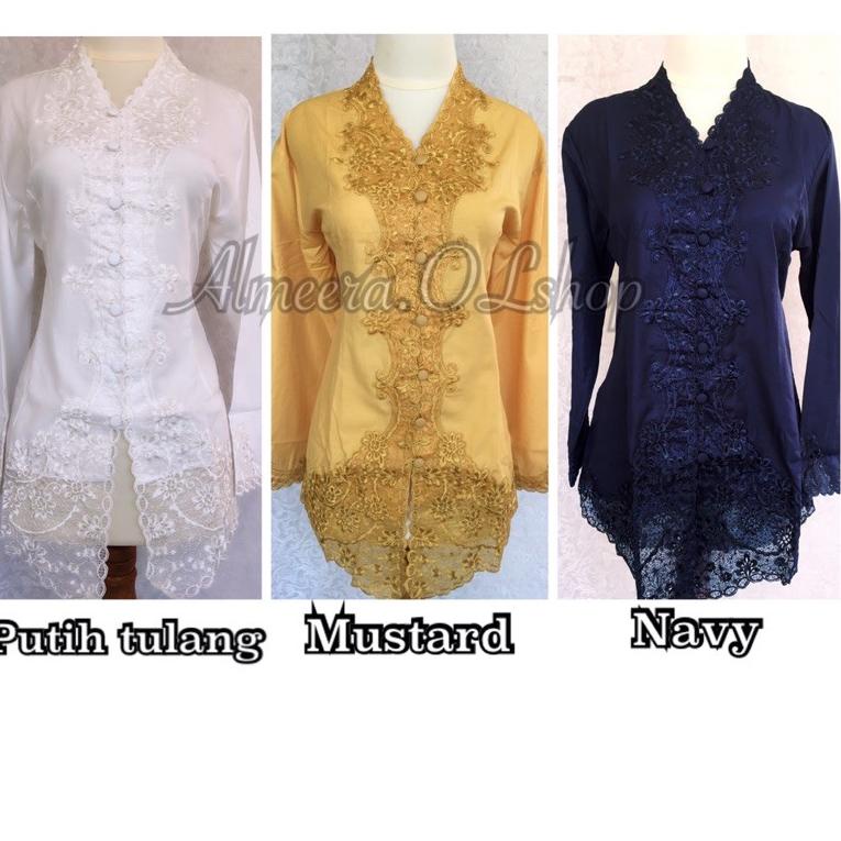 TERMURAH kebaya encim bordir warna senada kebaya kartini ukuran jumbo 4L 5L 6L 7L LD 130 cm