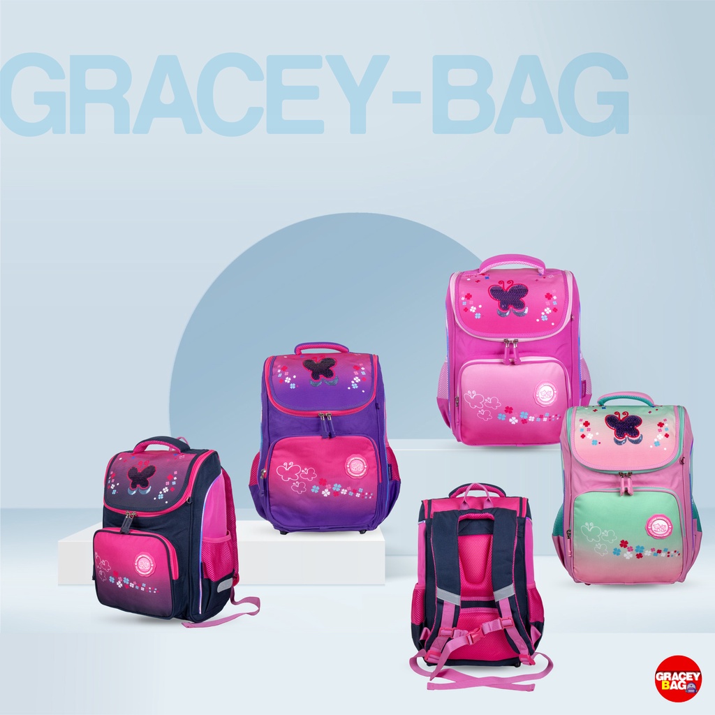 GB-F006 Tas Ransel Sekolah untuk Anak Perempuan Premium Import