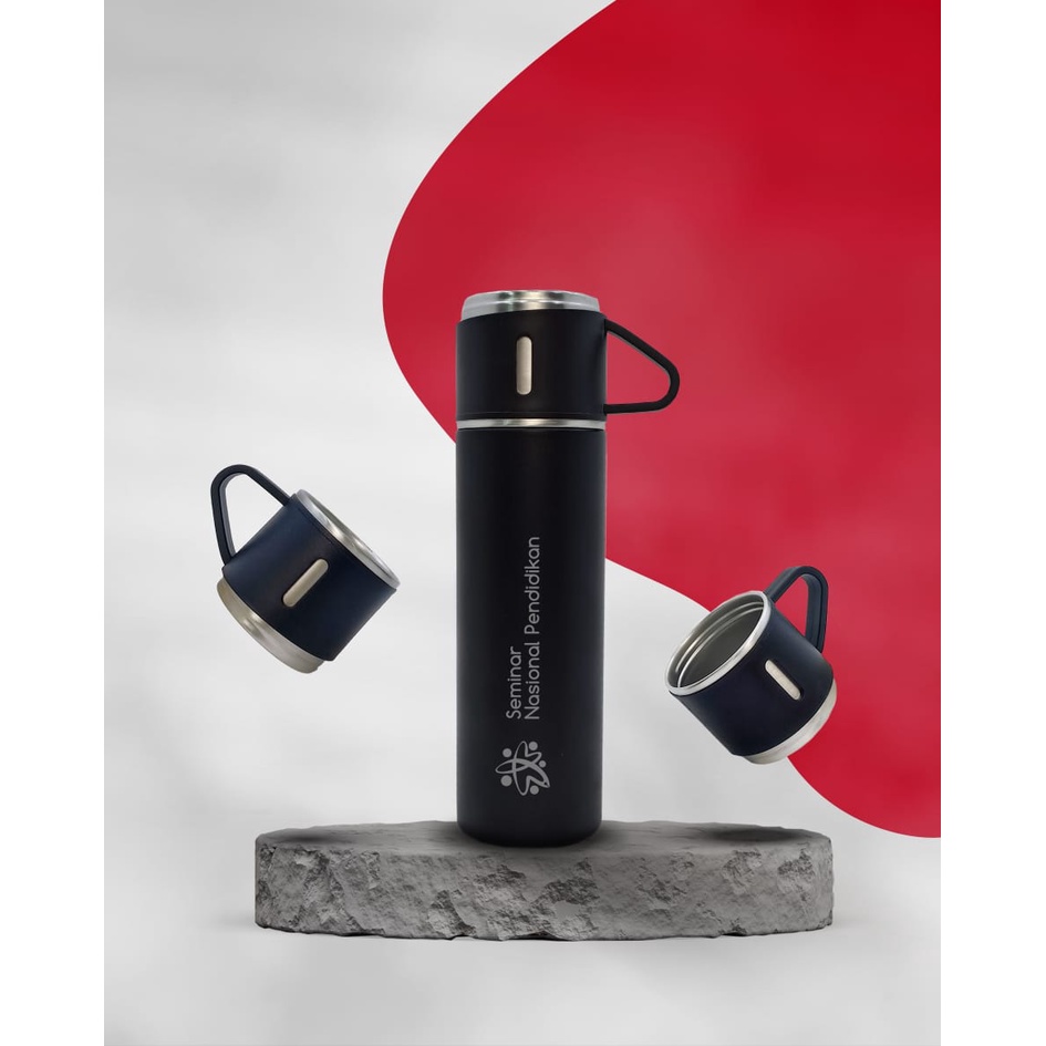 TUMBLER SINKU GRAFIR NAMA / BOTOL AIR PANAS / TERMOS / BOTOL MINUM CUSTOM / Box Tumbler