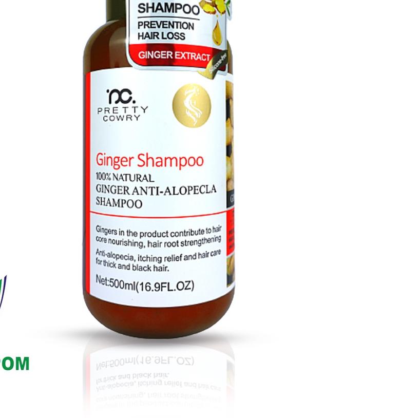 ◘ [] Pretty Cowry Ginger Shampoo 100% Natural Ginger Anti-Alopecia Shampoo  - 500ML ❅