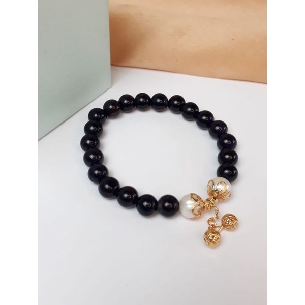 Mutiara Lombok Asli | Gelang batu alam kombinasi mutiara air tawar