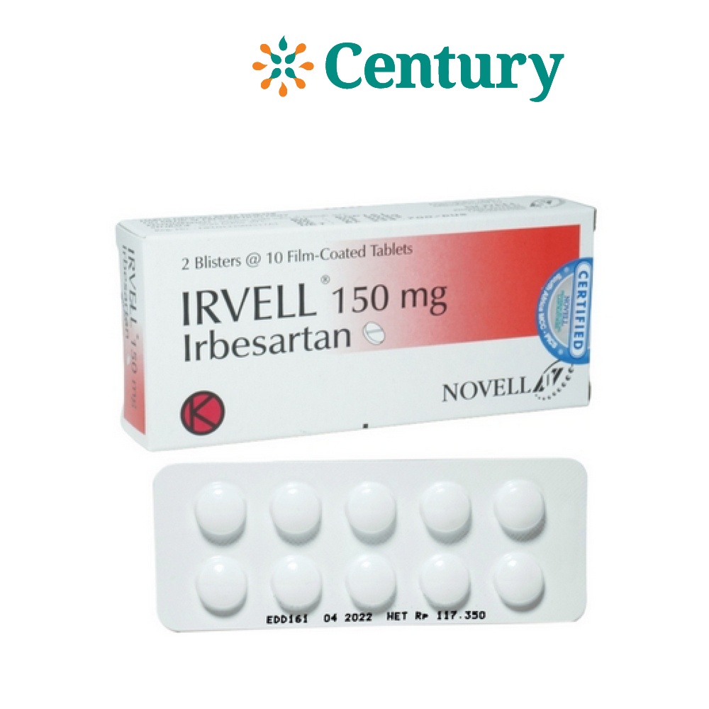 IRVEL 150 MG/IRBESARTAN 150 MG/OBAT ANTI HIPERTENSI/DARAH TINGGI