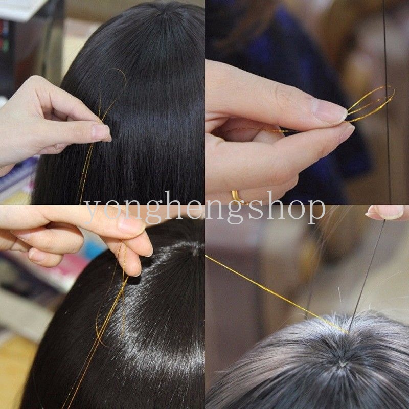 Extension Rambut Model Kepang Panjang 100cm Warna Pelangi Holografik Berkilau