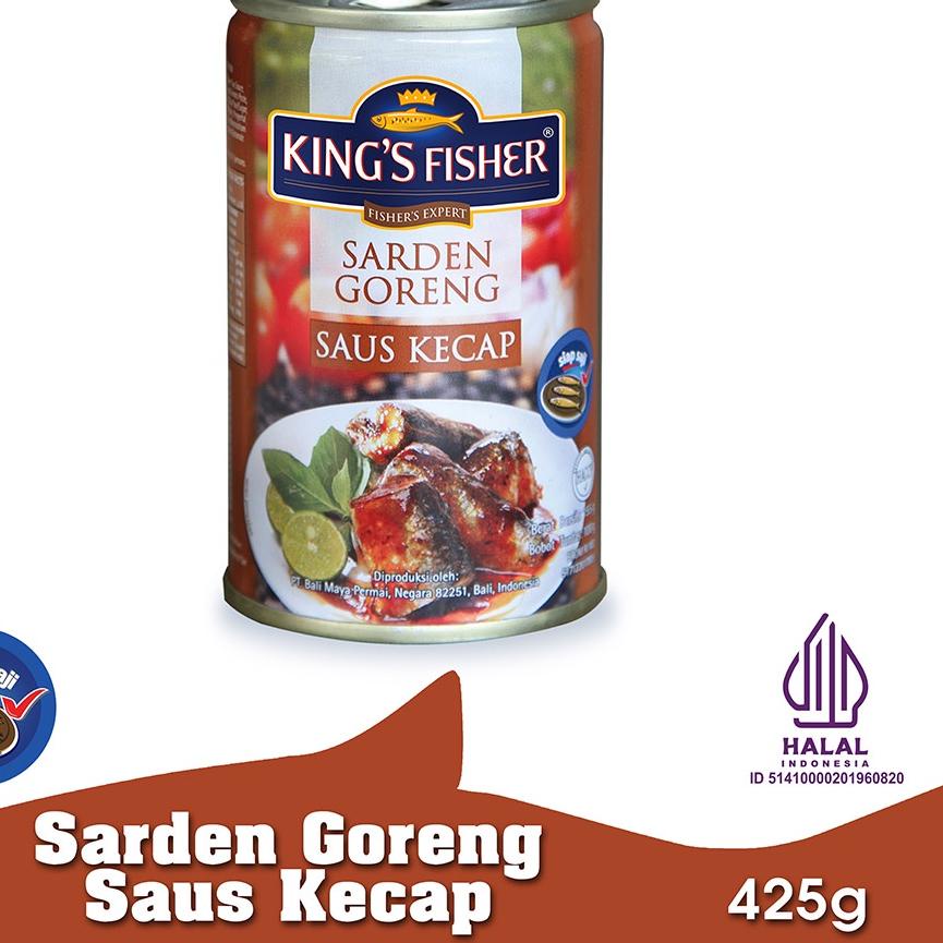 

✨Grosir✨ King's Fisher Sarden goreng saus kecap Makanan Kaleng 425 gr 
