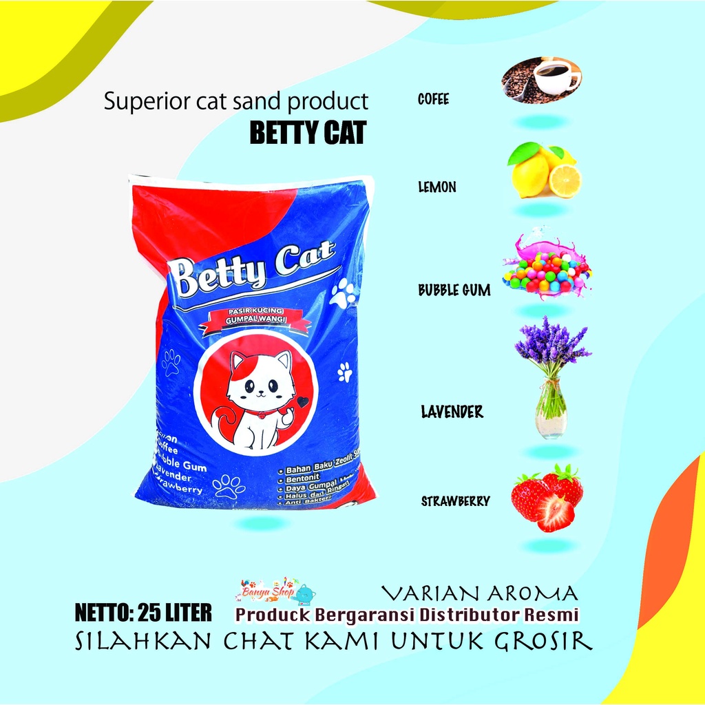 25 LITER BATTY -PASIR GUMPAL WANGI-PASIR KUCING WANGI