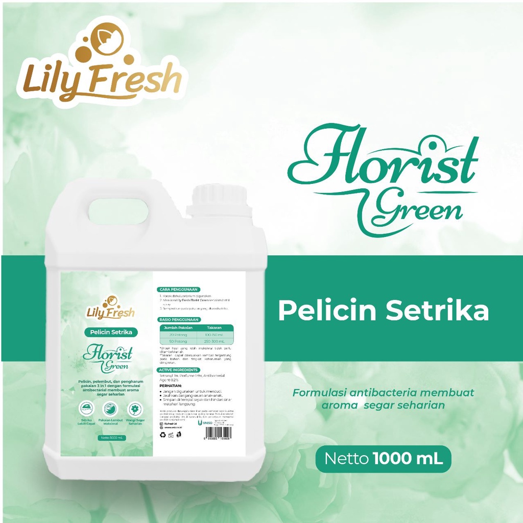 Pewangi Pakaian Pelicin Setrika Pelembut Baju Laundry LILY FRESH 1 Liter