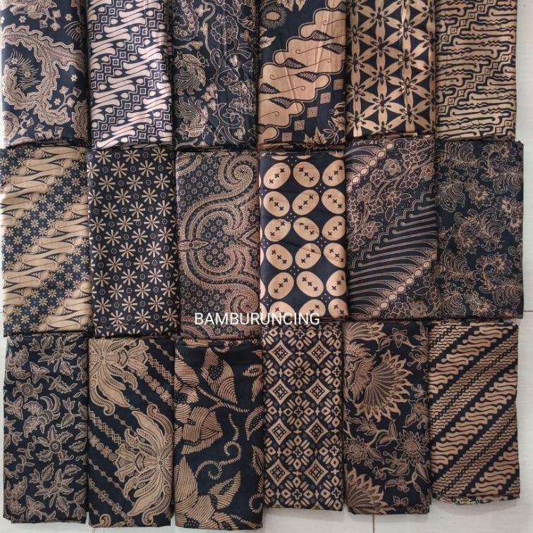 Tren Terbaru hmt kain batik jarik coklat hitam lawasan bahan rok Kamen batik