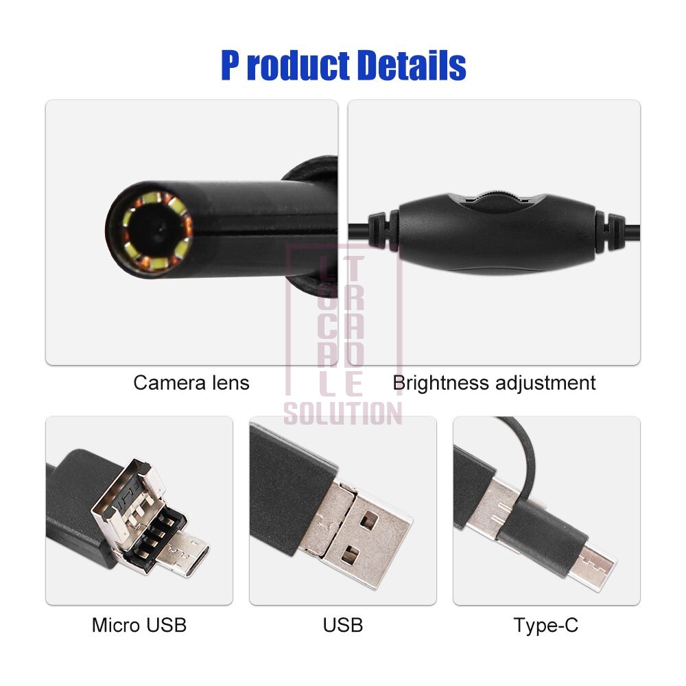 Korek Kuping Pembersih Telinga Dengan Kamera Ear Wax Camera Cleaner Endoscope HD Visual Earpick Camera 3 in 1 USB LED