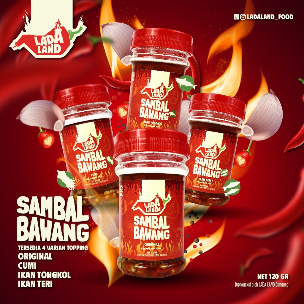 

LADALAND - Sambal Bawang - Original / Cumi / Ikan Teri / Tongkol - Sambal Rumahan
