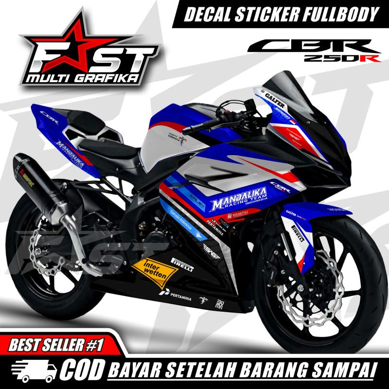 Stiker CBR 250R Terbaru Mandalika Fullbody Bisa COD Decal CBR 250R Stok Decal Sriping