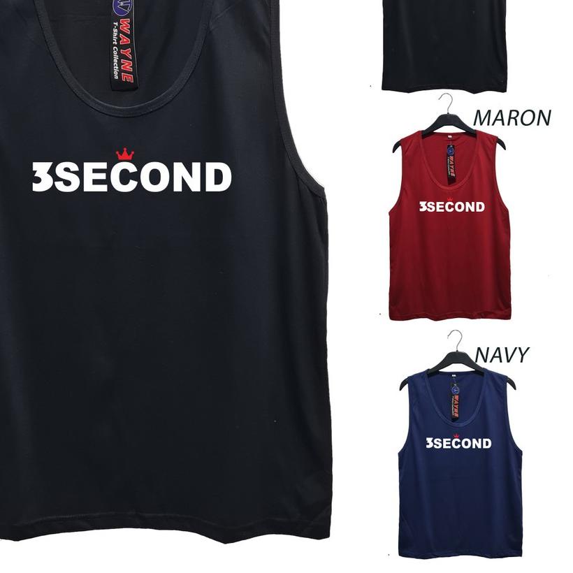 ➱ NC SINGLET COWO 3SECOND / SINGLET SANTAI /  KAOS TANPA LENGAN / LEKBONG / ATASAN PRIA ♜