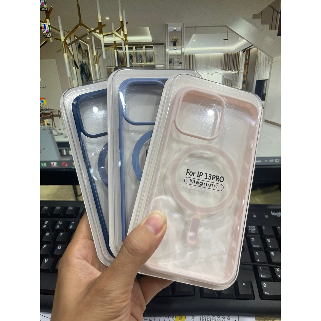 Casing iPhone 7G+ | XR/ 9G | XS Max/ 9G+ | X/ XS | 11 Pro 5.8 2019 | 11 6.1 2019 | 11 Pro Max 6.5 2019 | 12/ Pro 6.1 | 12 Pro Max 6.7 | 13 Pro 6.1 | 13 Pro Max 6.7 Clear Hard Case Magsafe Color Magnetic Hybrid