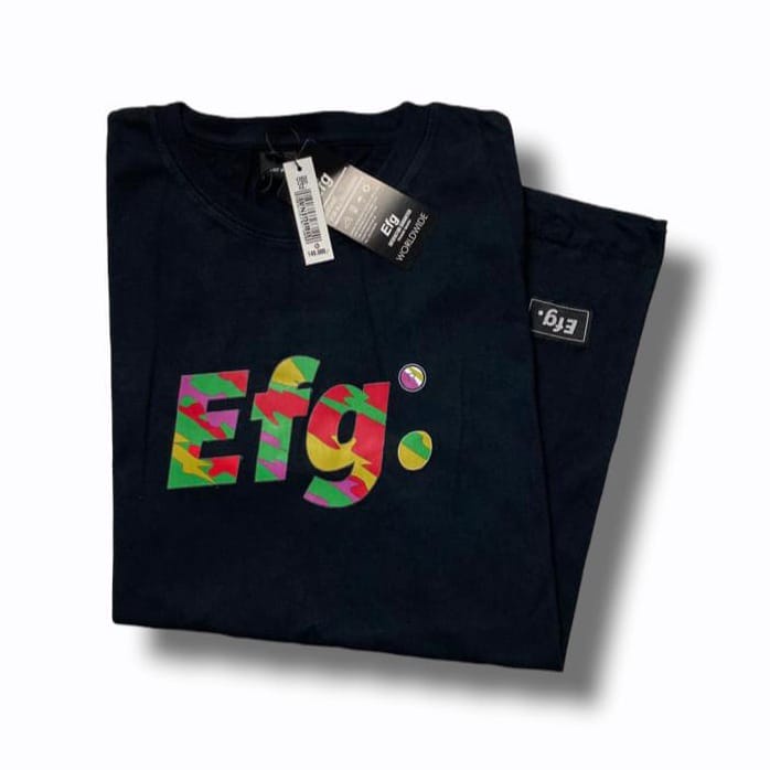 Kaos atasan T-shirt remaja/dewasa Efg army GreenBlack unisex lengan pendek terpopuler
